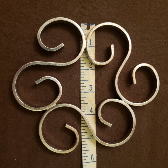 Vtg Arabesque S pattern Silver Plate Trivet‎ Fisher K4 Hallmark - Picture 6 of 7